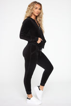 Load image into Gallery viewer, The Original Trendsetter Velour Set - Black