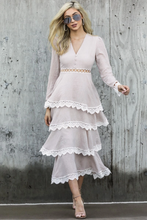 Load image into Gallery viewer, Swept Me Up Ivory Blush Dress