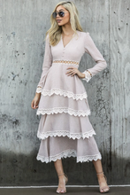 Load image into Gallery viewer, Swept Me Up Ivory Blush Dress