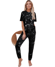 Load image into Gallery viewer, Charming Elastic Waist Pajamas Tie Dye Paint Girl's High Grade Set