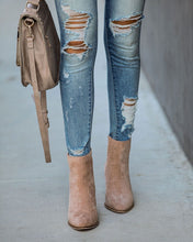 Load image into Gallery viewer, Curb Appeal Faux Suede Heeled Bootie - Taupe