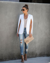 Load image into Gallery viewer, In The Works Pocketed Cape Jacket - Off White