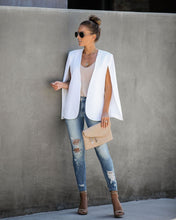 Load image into Gallery viewer, In The Works Pocketed Cape Jacket - Off White