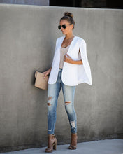 Load image into Gallery viewer, In The Works Pocketed Cape Jacket - Off White