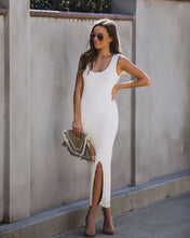 Load image into Gallery viewer, PREORDER - Desert Moon Cotton Ribbed Midi Dress - Oatmeal