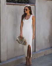 Load image into Gallery viewer, PREORDER - Desert Moon Cotton Ribbed Midi Dress - Oatmeal