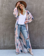Load image into Gallery viewer, Quaint Clouds Tie Dye Duster Kimono - FINAL SALE