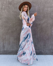 Load image into Gallery viewer, Quaint Clouds Tie Dye Duster Kimono - FINAL SALE