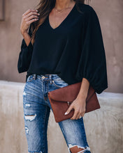 Load image into Gallery viewer, Bells Will Be Ringing Balloon Sleeve Blouse - Black