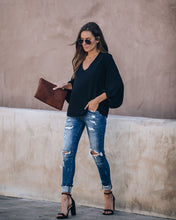 Load image into Gallery viewer, Bells Will Be Ringing Balloon Sleeve Blouse - Black
