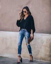Load image into Gallery viewer, Bells Will Be Ringing Balloon Sleeve Blouse - Black