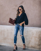 Load image into Gallery viewer, Bells Will Be Ringing Balloon Sleeve Blouse - Black