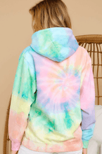 Load image into Gallery viewer, New Sensations Pink Multi Tie Dye Hoodie