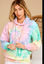 Load image into Gallery viewer, New Sensations Pink Multi Tie Dye Hoodie