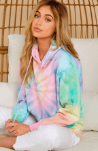 Load image into Gallery viewer, New Sensations Pink Multi Tie Dye Hoodie
