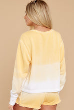 Load image into Gallery viewer, Let’s Unwind Sunflower Yellow Ombre Sweatshirt