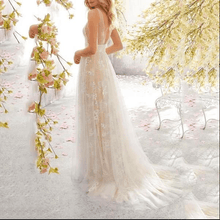 Load image into Gallery viewer, Sexy V Collar Lace Floral Embroidery Maxi Dress Eveing Dresses