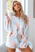Load image into Gallery viewer, Womens Long Sleeve of 2 Piece Short Pajamas Set Nightwear Sleepwear Loungewear-Orange