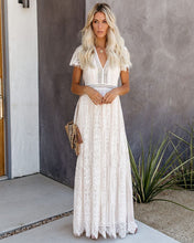 Load image into Gallery viewer, Fill Your Heart Lace Maxi Dress - Cream