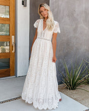Load image into Gallery viewer, Fill Your Heart Lace Maxi Dress - Cream