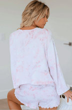 Load image into Gallery viewer, Womens Long Sleeve of 2 Piece Short Pajamas Set Nightwear Sleepwear Loungewear-Pink