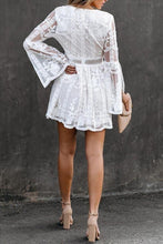 Load image into Gallery viewer, V-Neck Cutout Flared Sleeve Dress