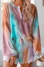 Load image into Gallery viewer, Womens Long Sleeve of 2 Piece Short Pajamas Set Nightwear Sleepwear Loungewear- Multicoloured