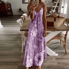 Load image into Gallery viewer, Bohemia Printed Spaghetti-neck Maxi Dress