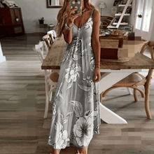 Load image into Gallery viewer, Bohemia Printed Spaghetti-neck Maxi Dress