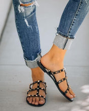 Load image into Gallery viewer, Broderick Studded Sandal - Black