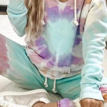 Load image into Gallery viewer, Fashion Tie Dye Hoodie Long Sleeve Lounge Set