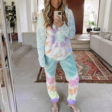 Load image into Gallery viewer, Fashion Tie Dye Hoodie Long Sleeve Lounge Set