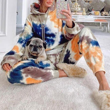Load image into Gallery viewer, Fashion Cozy Hoodie Tie Dye Lounge Set