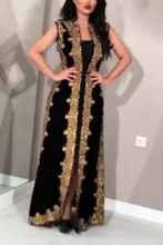 Load image into Gallery viewer, Sequins Sleeveless Floor-Length Mid Waist Women's Dress