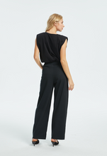 Load image into Gallery viewer, Eva Padded Shoulder Muscle T-Shirt and Pants - Black