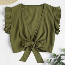 Load image into Gallery viewer, Front-tie Crop Top