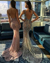 Load image into Gallery viewer, Sequined Mermaid Gown Party Prom Dress