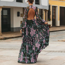 Load image into Gallery viewer, Sexy Backless Floral Print Dress