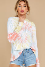 Load image into Gallery viewer, Retro Fantasy Daybreak Spiral Tie Dye Hoodie