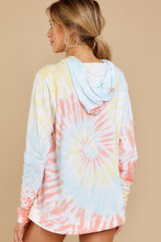 Load image into Gallery viewer, Retro Fantasy Daybreak Spiral Tie Dye Hoodie