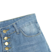 Load image into Gallery viewer, Women's Summer Jeans Hot Trousers With Folded Legs