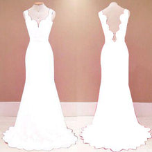 Load image into Gallery viewer, Lace Backless V-neck Sleeveless Evening Dress