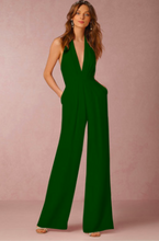 Load image into Gallery viewer, Women Jumpsuit Halter Casual Cotton-blend Sleeveless