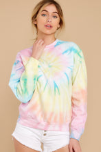 Load image into Gallery viewer, Blur The Lines Dreamsicle Spiral Tie Dye Sweatshirt