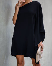 Load image into Gallery viewer, Side To Side One Shoulder Statement Dress - Black