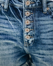 Load image into Gallery viewer, High Rise Cuffed Denim Shorts