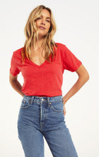 Load image into Gallery viewer, Airy Slub Short Sleeve V-Neck Tee