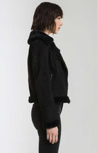 Load image into Gallery viewer, Eva Faux Suede with Fur Moto Jacket By Rag Poets