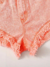 Load image into Gallery viewer, Women Raw Hem Ripped Denim Shorts Without Belt