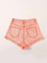 Load image into Gallery viewer, Women Raw Hem Ripped Denim Shorts Without Belt